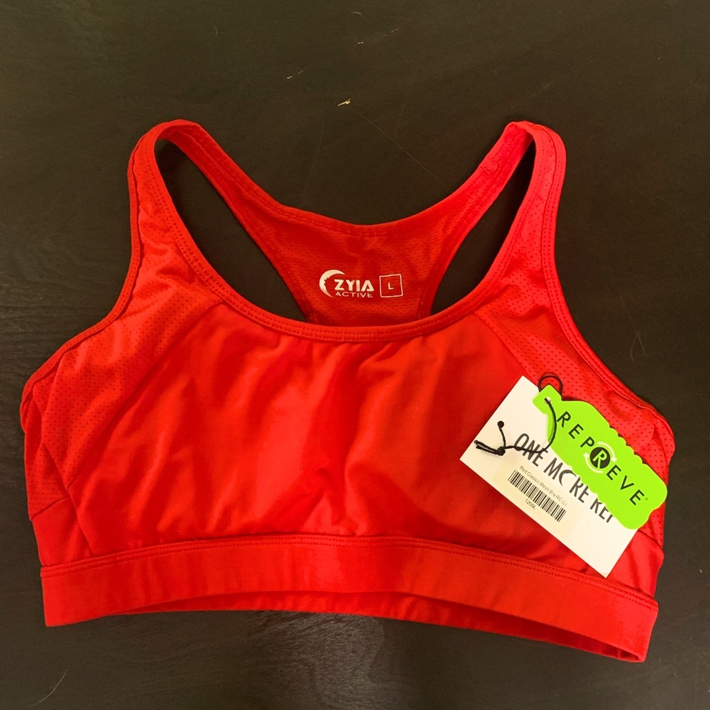 Zyia red classic mesh bra